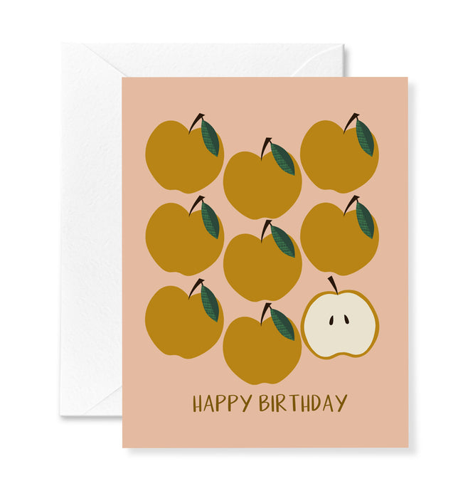Apple Birthday Card