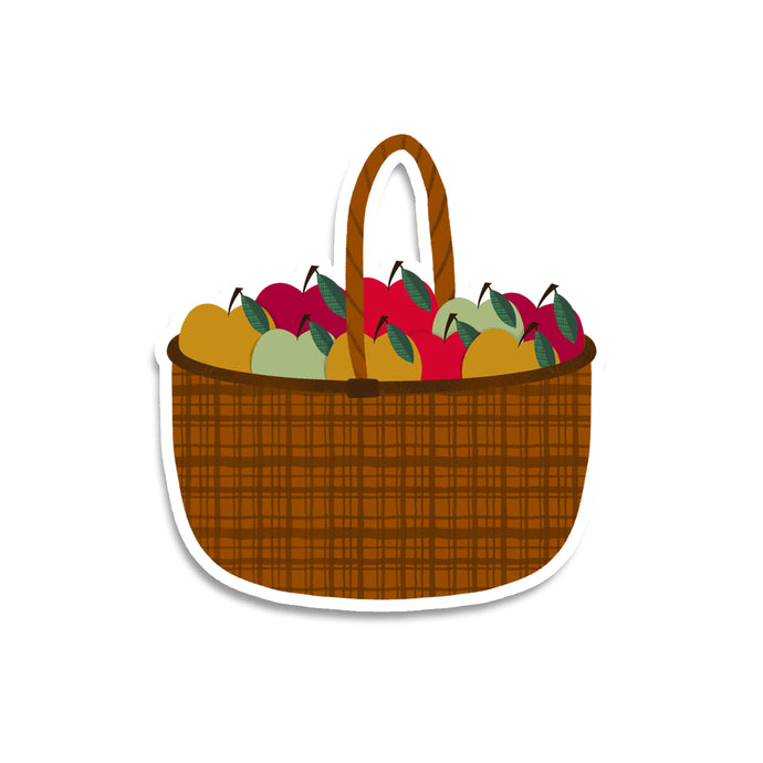 Apple Bushel Vinyl Sticker
