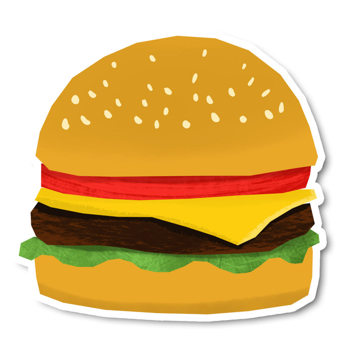 Cheeseburger Vinyl Sticker