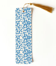 Blue Blooms Bookmark with Tassel