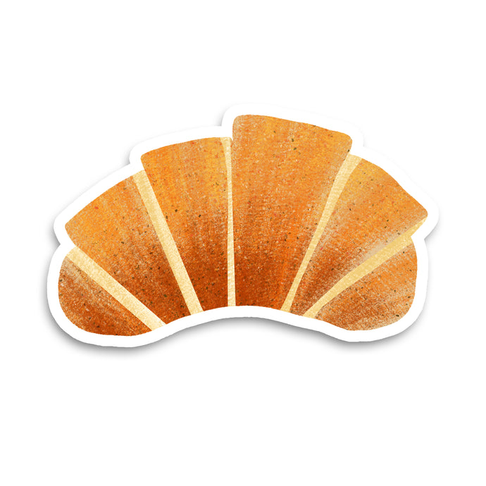 illustrated croissant vinyl sticker