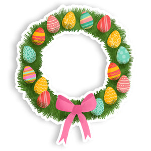 Easter Wreath Vinyl Sticker