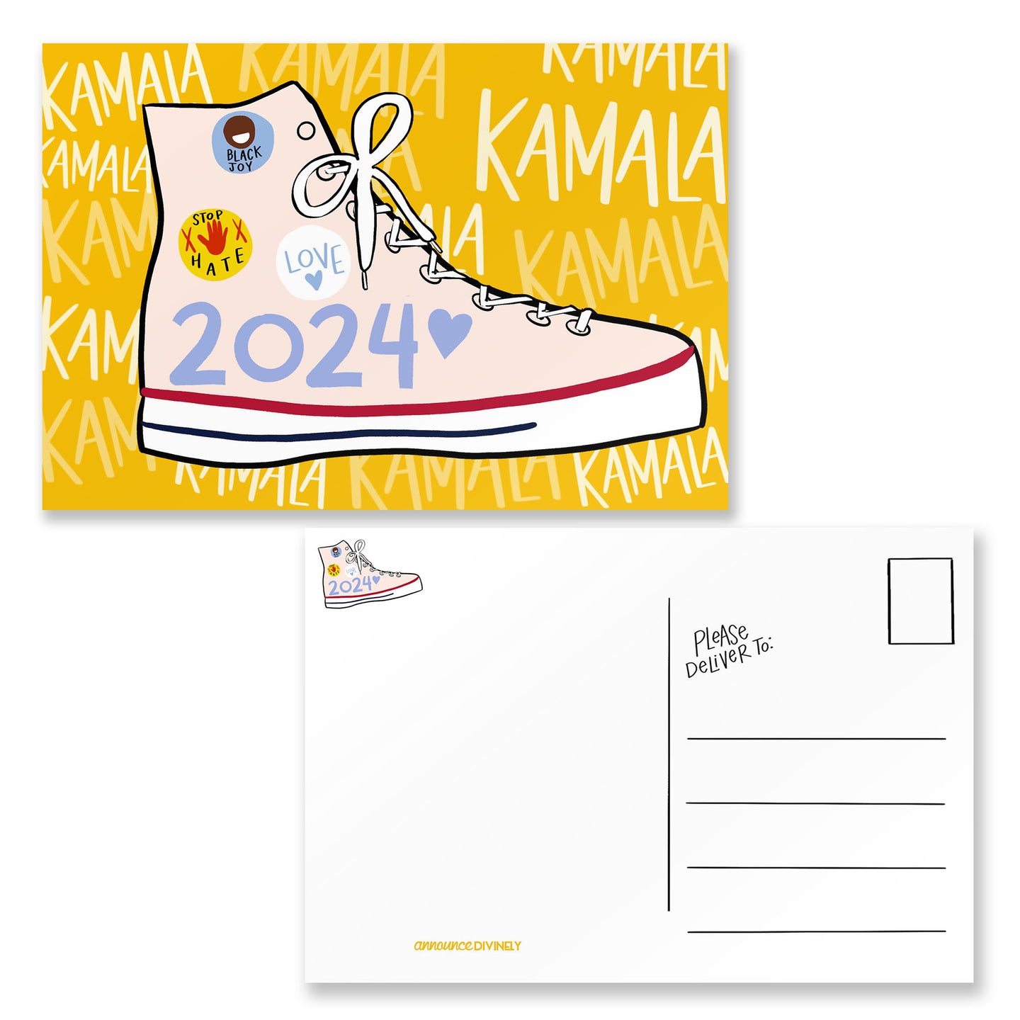 Kamala Harris Sneaker Postcard Set