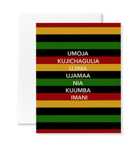 Kwanzaa Stripes Card