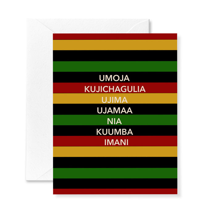 Kwanzaa Stripes Card