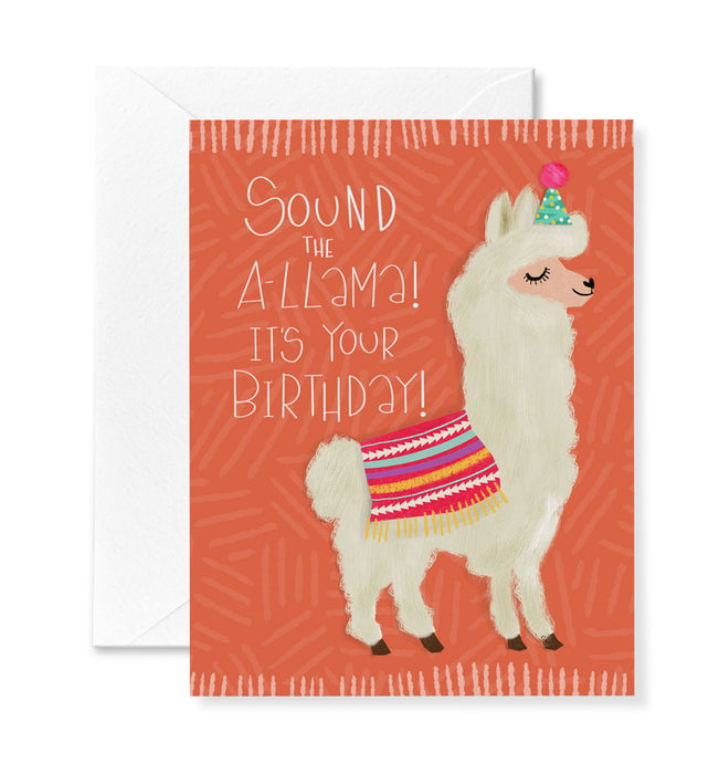 Llama Birthday Card