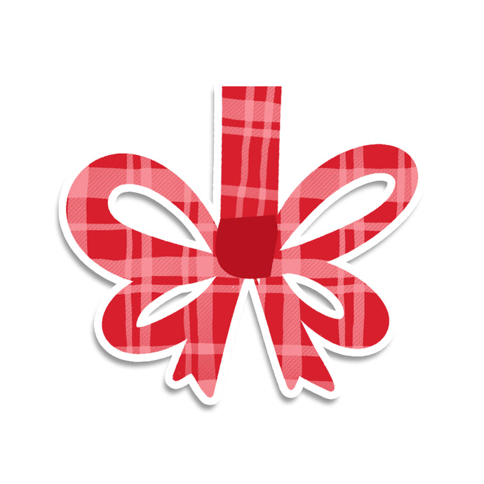 Red Bow Vinyl Sticker