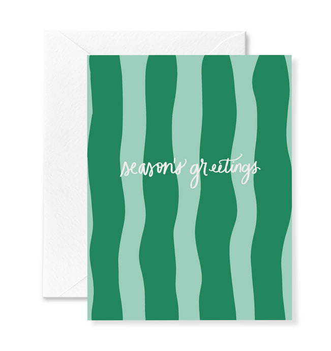 Striped Season's Greetings Card