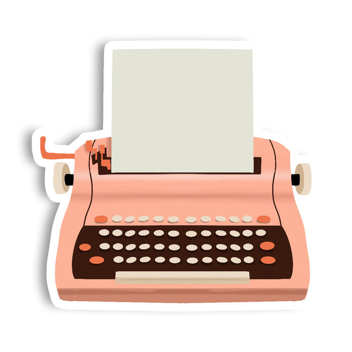 Typewriter Vinyl Sticker