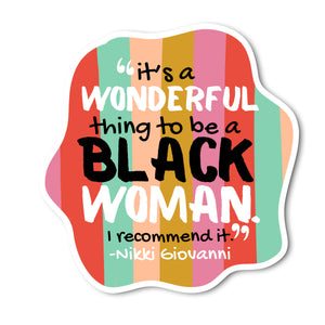Wonderful Black Woman Sticker