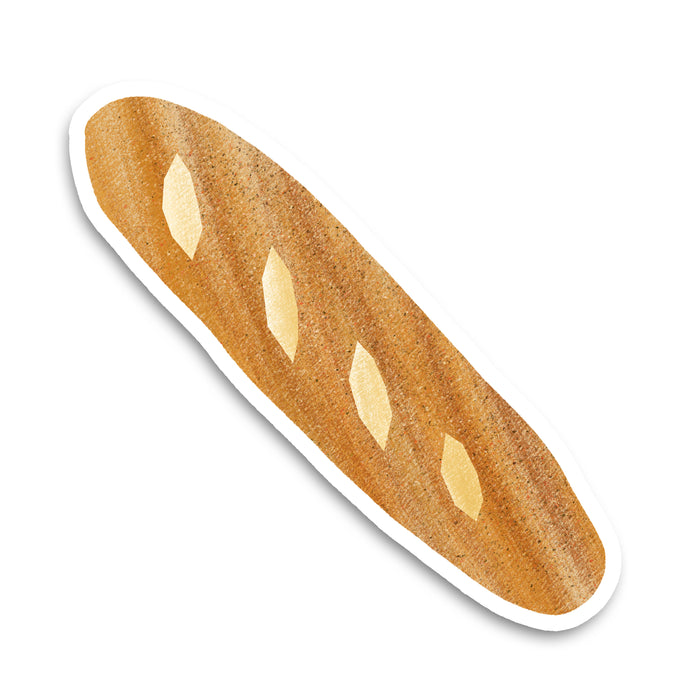 Illustration of a baguette on a white background