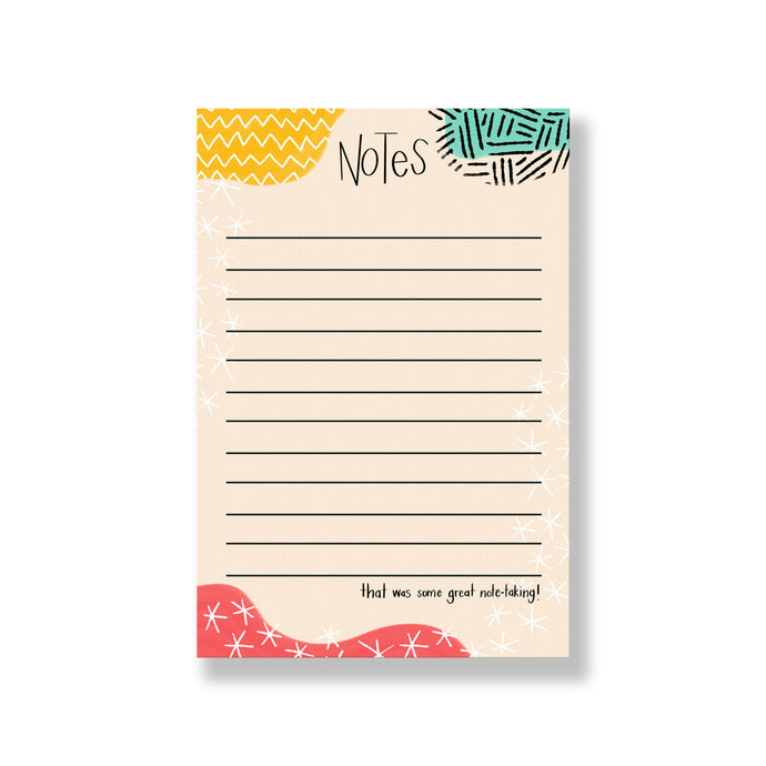 Abstract Notes Lined Notepad