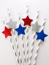 Patriotic Star Straws