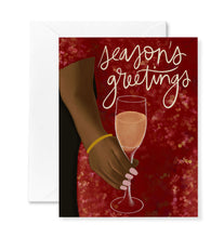 Champagne Holidays Card