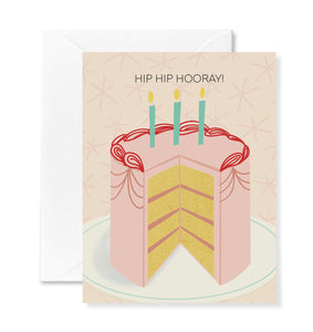 Hooray Cake Birthday Card