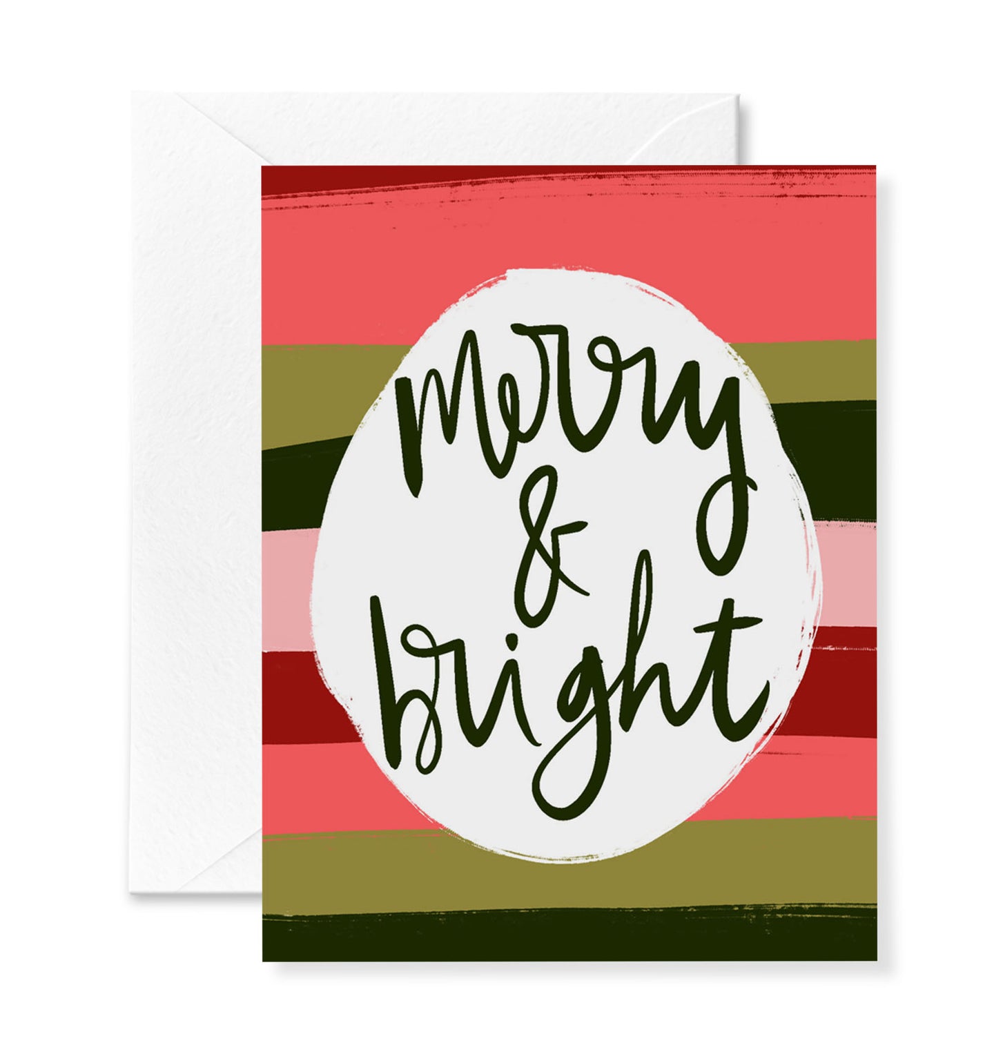 Merry and Bright Stripes Card