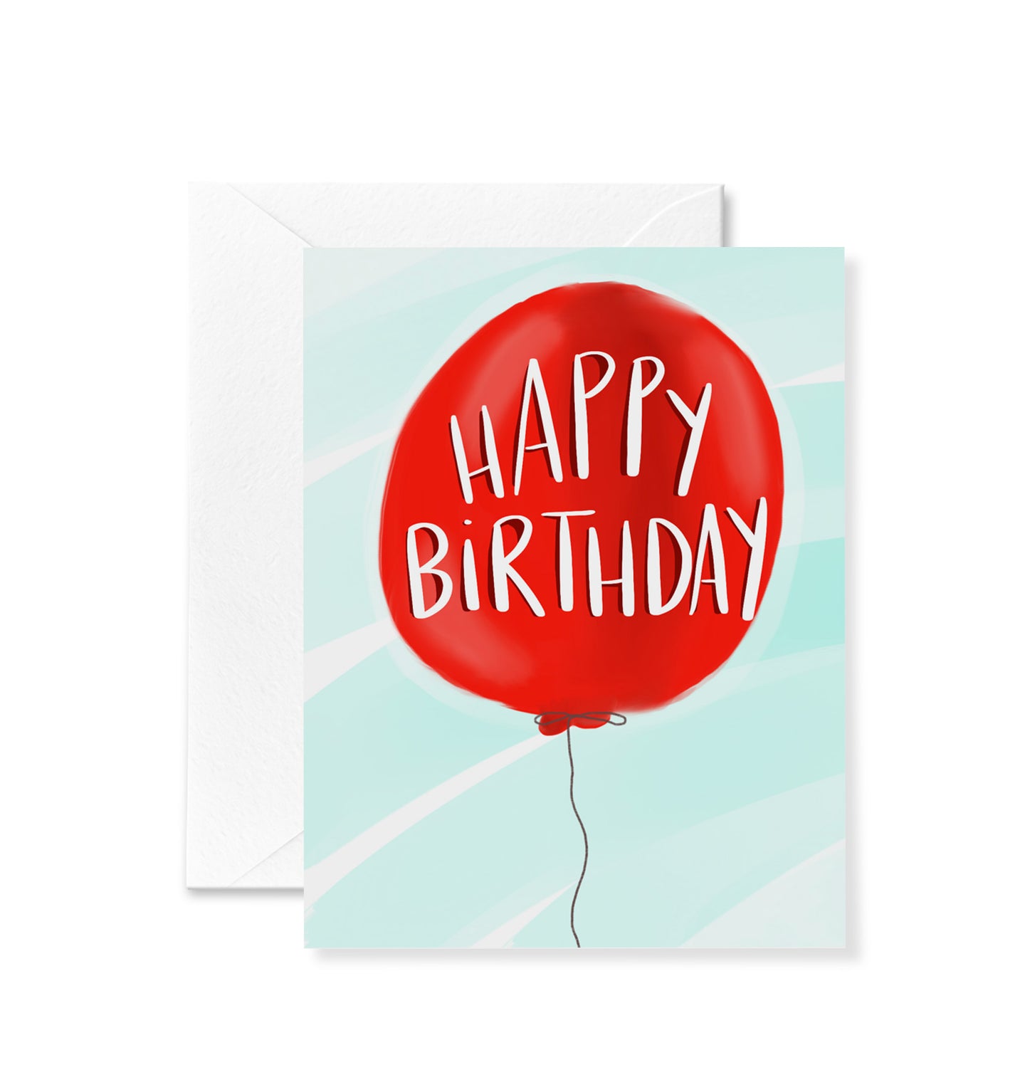 Red Balloon Birthday Card
